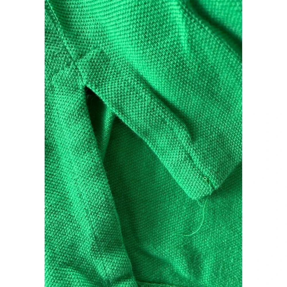 Polo Ralph Lauren Mens Green Custom Fit Short Sleeve Polo Shirt Purple Pony M